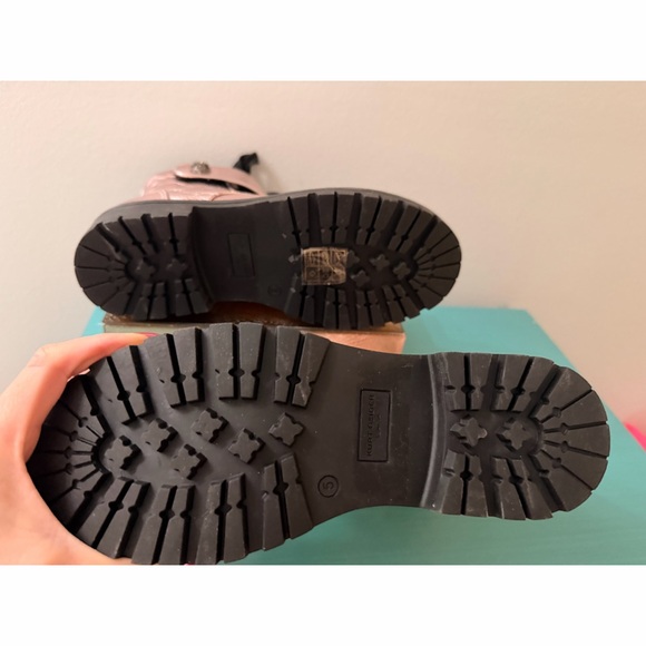 NEW! Kurt Geiger London Kensington Strap Leather Pink Metallic Boots - Size 6 - Picture 10 of 12